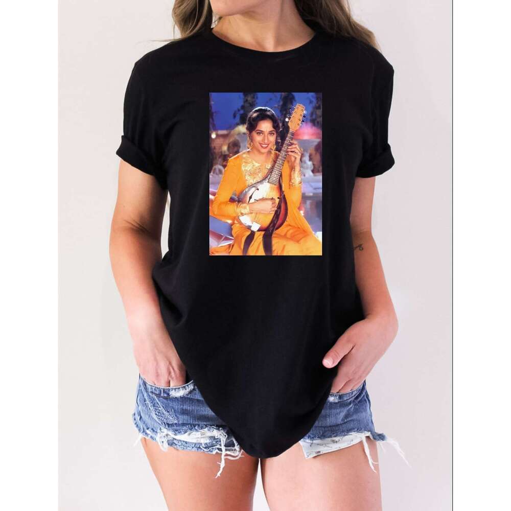 Madhuri Dixit, Bollywood TShirt, Hindi Cinema Black Shirt